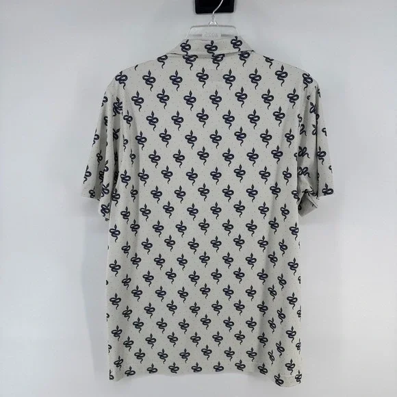 Waggle Performance Golf Shirt Mens MEDIUM Moisture Wicking Poly Spandex Stretch - Picture 10 of 10